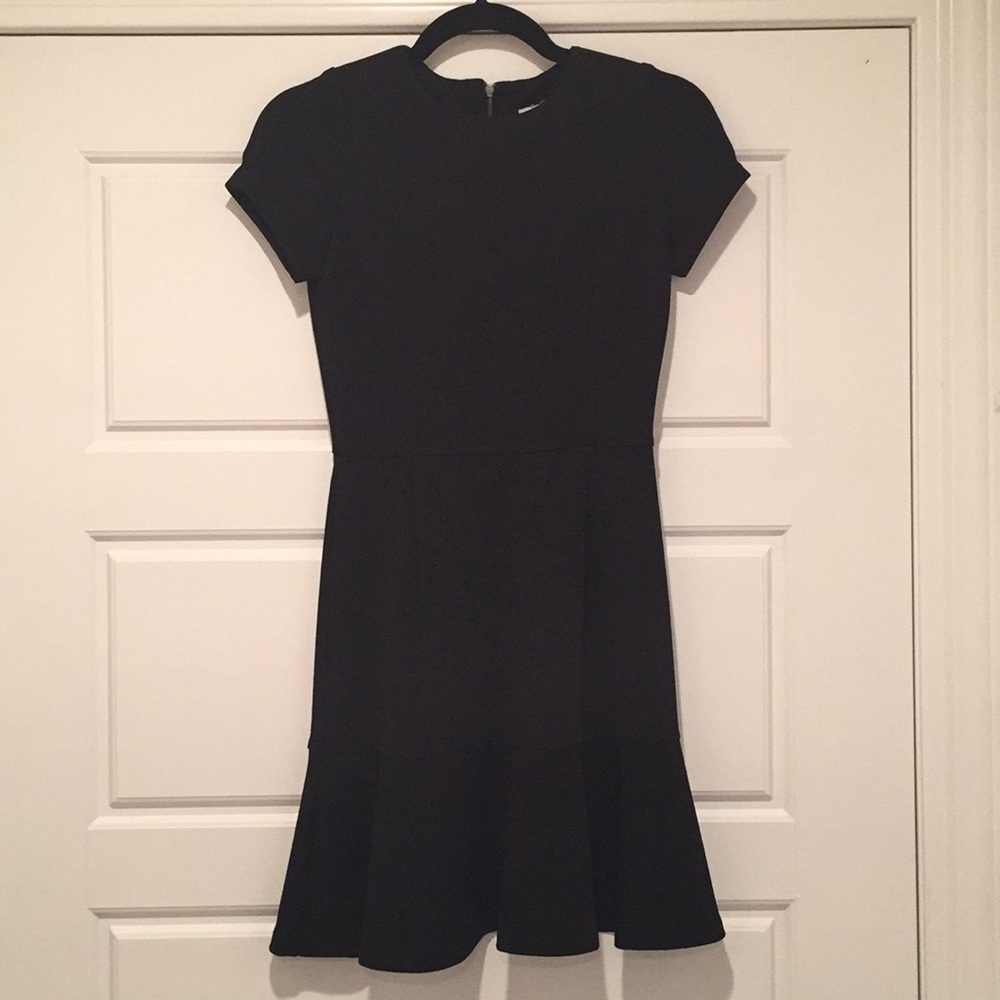 Crew neck fit and flare dress